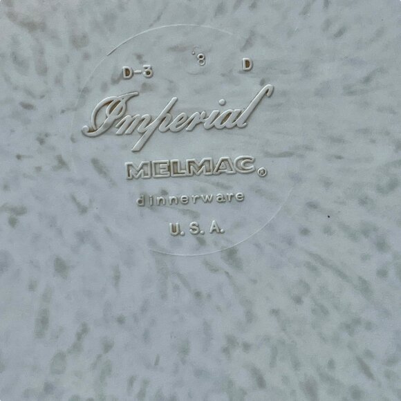 Imperial Ware Melmac Dinnerware Plate 9.75" Speckled Off-White Round MCM Melamin - Picture 3 of 7